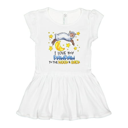

Inktastic I Love my Pawpaw to the Moon and Back Cute Sheep Girls Toddler Dress