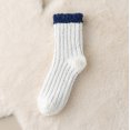 thumbnail image 4 of Tittly Crew Socks for Women Crew Socks Warm Christmas Fashion Windproof Printing Mid Tube Socks Long Tube Cotton Socks for Women Slouch Socks Blue One Size, 4 of 8