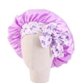 thumbnail image 1 of Baby Satin Bonnet Sleep Cap Bowknot Decor Silk Bonnet Reversible Night Sleep Cap, 1 of 18