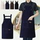 thumbnail image 1 of Delantal impermeable de cocina de algodón de lona | Babero de chef resistente al aceite | Ataduras ajustables | Delantal unisex de cocina, repostería y limpieza con bolsillo para el móvil | 1 pack, 1 of 6