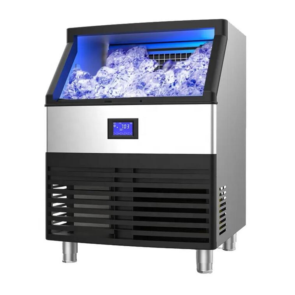 150KG 126 pcs Commercial Ice Maker Auto Clear Cube Ice Making Machine with Filter