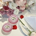 thumbnail image 5 of HofferRuffer Set of 3 Taper Glass Candle Holders, 2 in 1 Votive Candlestick Holders for Taper Candles, Tealight and Table Centerpiece Decorations, Pink, 5 of 9