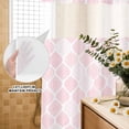 thumbnail image 3 of No Hook Shower Curtain, Pink Geometric Shower Curtains for Bathroom with See Through Top Window, Morocco Modern Simple Abstract Aesthetic Waterproof & Washable Bath Curtain 66"x72", 3 of 9