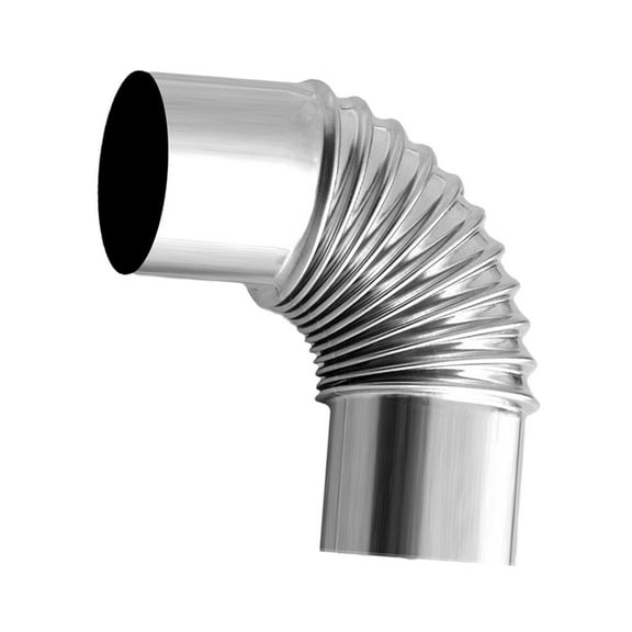 Colaxi Pipe Elbow Boiler Heater Exhaust Pipe Stainless Steel Chimney Pipe Tent Pipe for Outdoor Tent Winter Heater 50mm