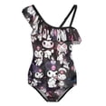 thumbnail image 5 of Kuromi And My Melody Girls One Piece Swimsuits Hawaiian Ruffle Swimwear Beach Bathing Suit Outfits, 5 of 7
