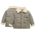 thumbnail image 5 of KYAIGUO Boys Girls Winter Puffer Jacket Outwear for Kids Baby,Kid Lapels Plaid Leisure Outdoor down Outerwear Toddler Warm Winter down Puffer Coat Cute Thick Outerwear for 2-10Years, 5 of 8