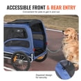 thumbnail image 5 of VEVOR Dog Bike Trailer, Supports up to 100 lbs, Pet Cart Bicycle Carrier, Easy Folding Frame with Quick Release Wheels, Universal Bicycle Coupler, Reflectors, Flag, Collapsible to Store, Blue/Black, 5 of 9
