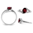 thumbnail image 3 of 1.30 Carat (ctw) Garnet Oval Cut Ring in Sterling Silver, 3 of 4