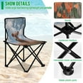 thumbnail image 4 of 600D Oxford Camping Chair Portable Foldable Chair Supports 220 lbs for Picnic, Fishing, Backpacking Brown Cow, 4 of 8