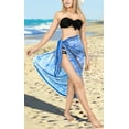 thumbnail image 3 of HAPPY BAY Women's Bikini Wraps Beach Wrap Swimwear Cover up Skirt Bathing suit Swimsuit Sarong Coverups for Women One Size Animal Skin, Blue, 3 of 5