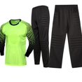 thumbnail image 1 of Goalkeeper Jersey Pro Set, Foam Padded Long Sleeve Top Protective Pants, Thick Sponge Cushion Quick-Dry Soccer Uniform Suit for Training Match, 1 of 7