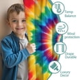 thumbnail image 3 of Blackout Kids Curtains,Colorful Rainbow Tie Dye Spiral Pattern Childrens Insulated Curtains Set Of 2,Bedroom Essentials,Toddler Room Decor 42"x54", 3 of 5
