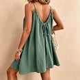 thumbnail image 5 of Asgosdo Women Summer Dresses Cotton Sleeveless Pleated Open Back Drawstring Loose Fit Casual Midi Dress, 5 of 5