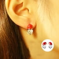 thumbnail image 1 of Fiudx Pendientes En Círculos, Festividades En Gorro y Muñeco de Nieve, Alegría En Aleación Multicolor, Ideas En Navidad, Accesorios para Mujer, Estilo Artesanal, Colección de Edición Limitada, 1 of 4