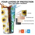 thumbnail image 7 of 30oz White Sunflower Tumblers Stainless Steel Tumbler with Lid and Straw,Vacuum Insulated Double Wall Travel Tumbler Cups Mug with Cleaning Brush for Coffee,Tea, 7 of 7