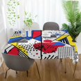thumbnail image 3 of Yayeee Tablecloths 60" x 108" Rectangle Wrinkle Resistant Party Table Cover, Yelllow Simple Shapes, 3 of 8