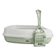 thumbnail image 1 of Arenero Grande para Gato + Pala Belug, Verde con Blanco, 1 of 5