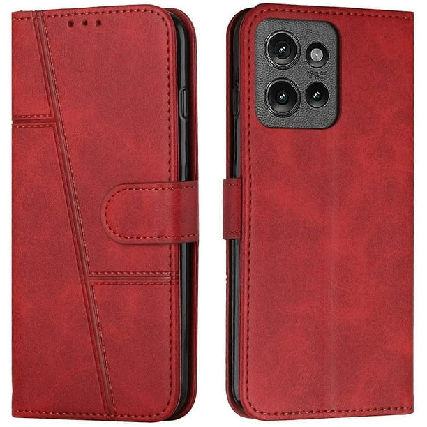 For Motorola Moto G 5G (2025) Case Stand Flip Protective Leather Phone Cover - Black
