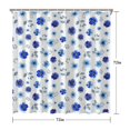 thumbnail image 5 of Pioneer Flower Floral Print Pattern Shower Curtain 72"x72", Bathroom Decorative Shower Curtain Set with 12 Hooks, Waterproof Washable, 5 of 6
