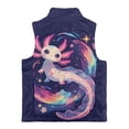 thumbnail image 5 of Uorisanigo Toddler Boys Girls Fleece Vest Sleeveless Zip Front Jacket Lightweight Warm Outwear Cute Axolotl Planet Tank Top with Pockets Fall Winter Fashion Kids Outdoor Layering, 5 of 7