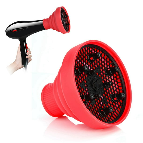 HERCHR Hair Dryer Diffuser, Hair Color Care Silicone Folding Hairdryer