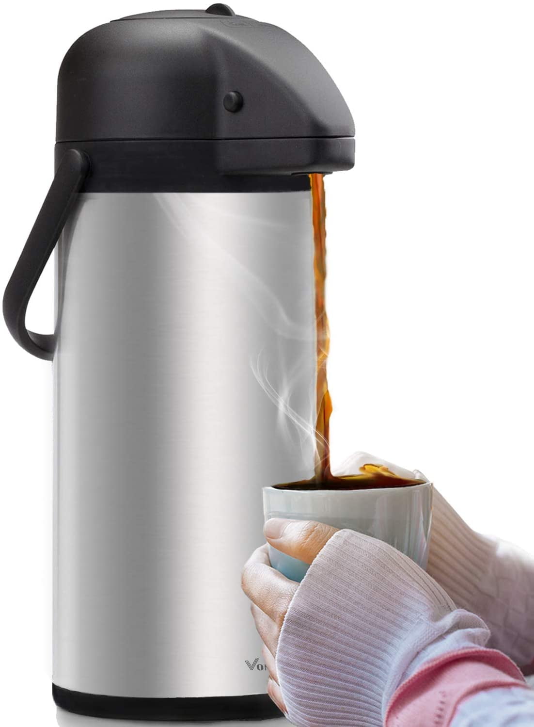 Airpot Coffee Dispenser with Pump Insulated Stainless
