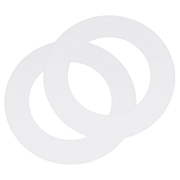 Uxcell 2 Pack Goof Rings for 4" Recessed Lights, 4.3" ID 6.8" OD Steel Flat Goof Trim Ring Can Light Cover Plate Flush Mount Can Converter for Ceiling Wall Hole Decorative, Matte White