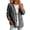 Gray, variant on Women's Denim Style Jacket Button Front Cardigan with Patch Pockets Long Sleeves Relaxed Casual Fall Jackets