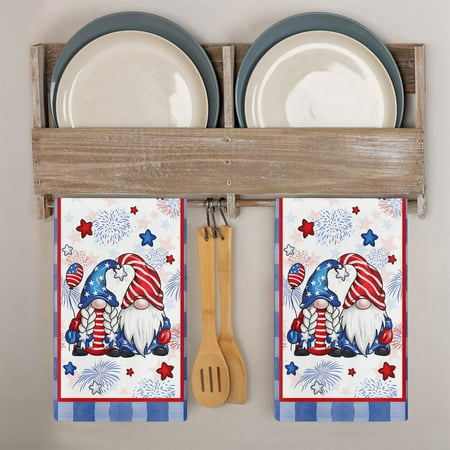 

1pc Independence Day Kitchen Towels Colorful Star Flag Print Dish Towel Dish Cloth Microfiber Towel Independence Day Decorations