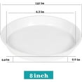 thumbnail image 2 of 6 Pack Plant Saucer 8 Inch Plastic Plant Tray, Sturdy and Durable Flower Pot Container Accessories Round Plastic Plant Pot Saucer for Indoor and Outdoor (8 Inch, White), 2 of 8