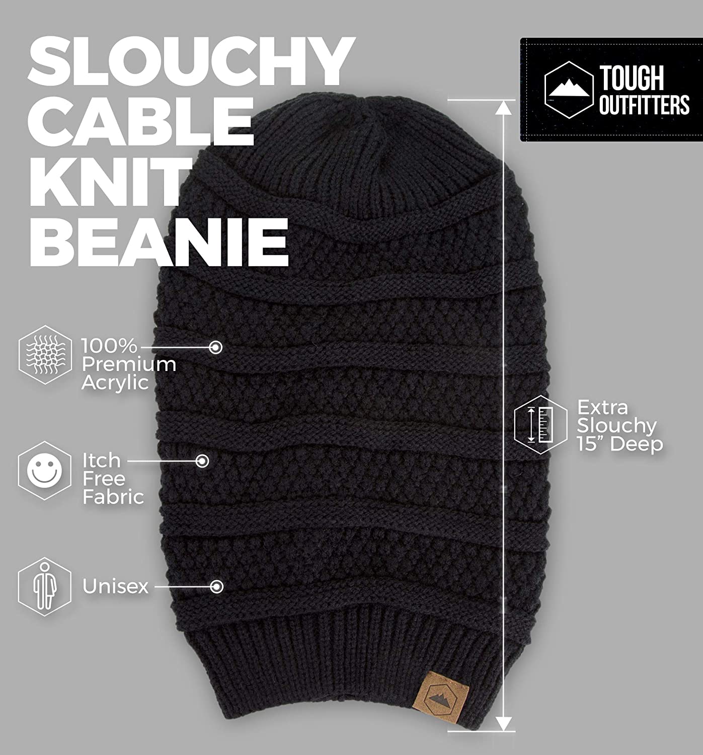Slouchy Winter Beanie Knit Hats for Men 