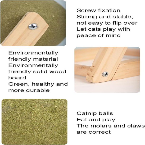 XTMPMY Juguete de piso giratorio con hierba gatera emocionante e interactivo para gatos: diversión sin fin con una bola con infusión de hierba gatera: juguete seguro, entretenido, estimulante y