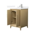 thumbnail image 2 of Janna 24" White Oak Single Vanity & White Quartz Top (1-Hole) & Nickel Trim, 2 of 5