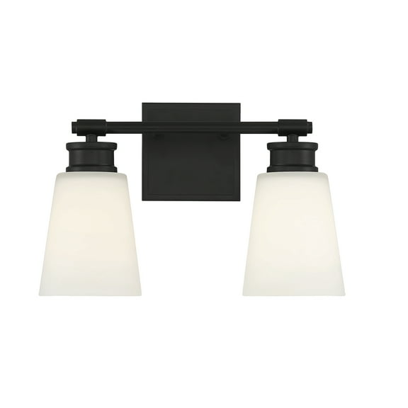 Trade Winds Billie 2-Light Bathroom Vanity Light in Matte Black