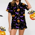 thumbnail image 2 of Kcodviy Peignoirs Décontractés d'Halloween Imprimés pour Femmes Ensemble Pyjamas et Shorts Combinaison Pyjamas pour Femmes Pyjamas Ensemble de Pyjama pour Femmes et Shorts Ensemble de Pyjamas pour Femmes, 2 of 6
