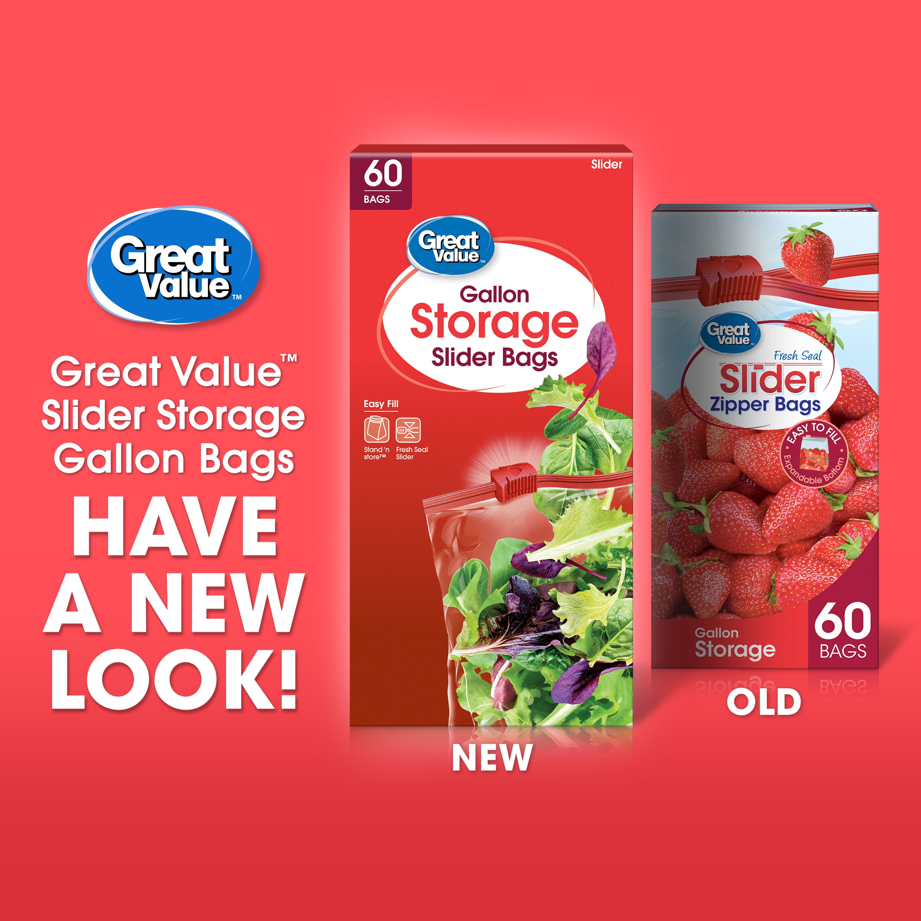 60-Bags Gallon Size Food Storage Zip Lock Bags Halloween - New Sealed!