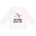 thumbnail image 2 of Inktastic My Oma Loves Me Girl Unicorn Toddler Sweatshirt, 2 of 4