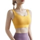 thumbnail image 1 of Mujeres Yoga Sujetador Deportes U Cuello Entrenamiento Jogging Wirefree Casual Tank Tops MABOTO Amarillo/L, 1 of 7