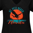 thumbnail image 4 of Inktastic St. Pete Beach Florida Vacation Women's Plus Size V-Neck T-Shirt, 4 of 5