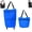 Blue, variant on 2-in-1 Foldable Shopping Cart with Wheels, Folding Shopping Bag Cart, Waterproof Oxford Travel Bag Reusable, Two Ways Carry It or Wheel It, for Markets, Camping, Or Errands
