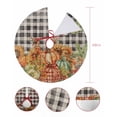 thumbnail image 7 of Pumpkins Green Orange Fall Christmas Tree Skirt 48 Inches Large Christmas Skirt Tree, Thanksgiving Black Plaid Rustic Tree Skirt Christmas Decorations for Fireplace Party Holidays Indoor Outdoor, 7 of 7