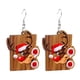thumbnail image 1 of Árbol de Navidad Luces Pendientes de Madera Conjunto con Santa Claus Enano Muñeco de Nieve Colgantes, Aleación Acrílico Ligero Regalo de Fiesta para Mujeres, Niña, 1 of 4