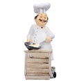 thumbnail image 2 of Estatua De Cocina De Chef, Mano De Obra Fina Respetuosa Con El Medio Ambiente, Buena Decoración, Escultura De Chef De Resina Para Mesa De Comedor Casera, 2 of 7