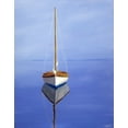 thumbnail image 2 of Saxe, Carol 20x24 White Modern Wood Framed Museum Art Print Titled - Moored Sailboat II, 2 of 4