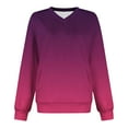 thumbnail image 5 of JUSLIO Blouses for Women Relaxed Fit with Pockets Sweatshirts Graphic Long Sleeve V Neck Sweatshirts Hot Pink 2XL, 5 of 5
