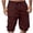 Wine#cargo shorts men, variant on DDAPJ pyju Below The Knee Shorts for Men Elastic Waist Multi-Pockets Bermuda Cargo Shorts Baggy Casual Hiking Pants Purple M