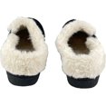 thumbnail image 4 of Clarks Womens Suede Leather Slipper with Gore and Bungee JMH2213 - Warm Plush Faux Fur Lining - Indoor Outdoor House Slippers For Women 11 M US, Black, 4 of 5