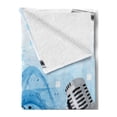 thumbnail image 2 of Saying Soft Flannel Fleece Throw Blanket, Bath Tub Design with a Come and Sing Message Happy Style Typography, Cozy Plush for Indoor and Outdoor Use, 70" x 90", Pale Blue White, by Ambesonne, 2 of 5