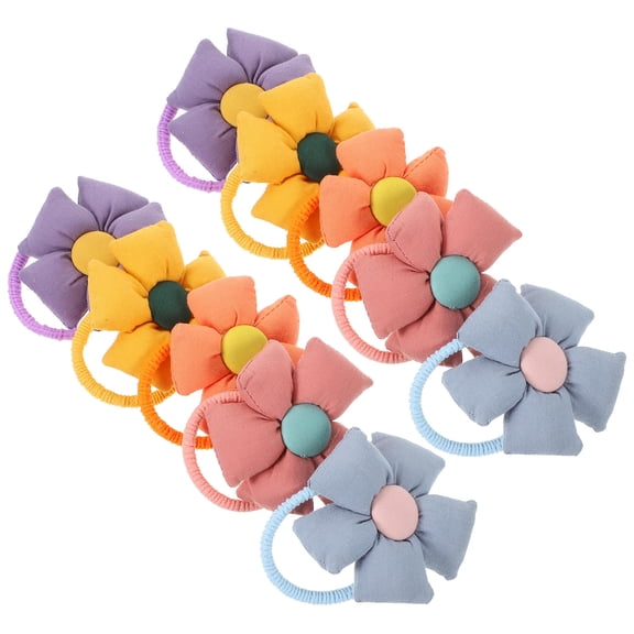NIAIZEK 10Pcs Flower Hair Bands for Kids Hair Styling Gentle on Hair Assorted Color