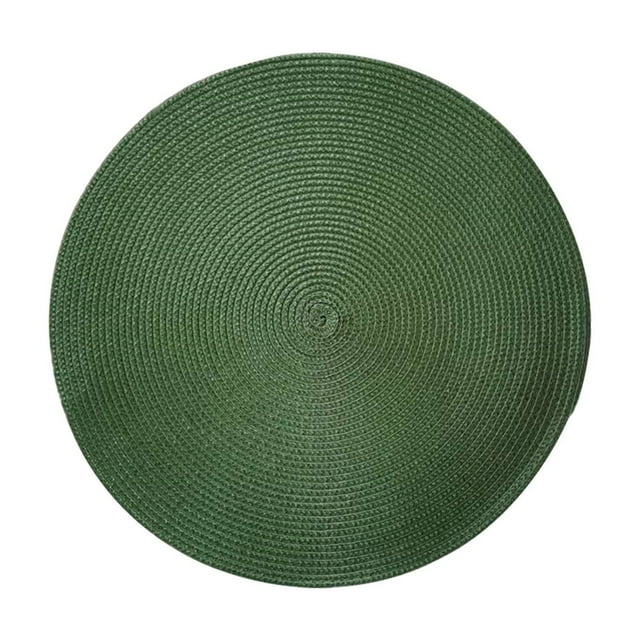 MORESEC Napperon Tissé à Moins de 5 $ Napperon de Table Rond Tissé de 38 cm, Tapis de Salle à Manger Imperméable, Résistant à l'Huile et à l'Isolation Thermique pour la Maison